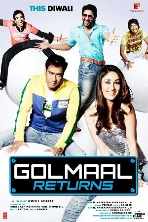 Download Golmaal Returns (2008) Hindi Full Movie 480p [360MB] | 720p [1.2GB] | 1080p [3.8GB] –